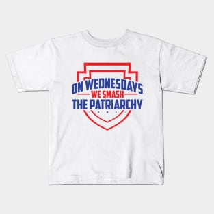 On Wednesdays We Smash Patriarchy - Equal Rights For Women - Gender Equality Kids T-Shirt